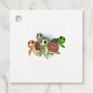 Sea Turtle Gift Kids Women Underwater Sea Turtles Favour Tags