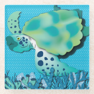 Sea Turtle Glass Coaster