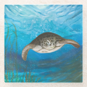 Sea turtle Glass Coaster