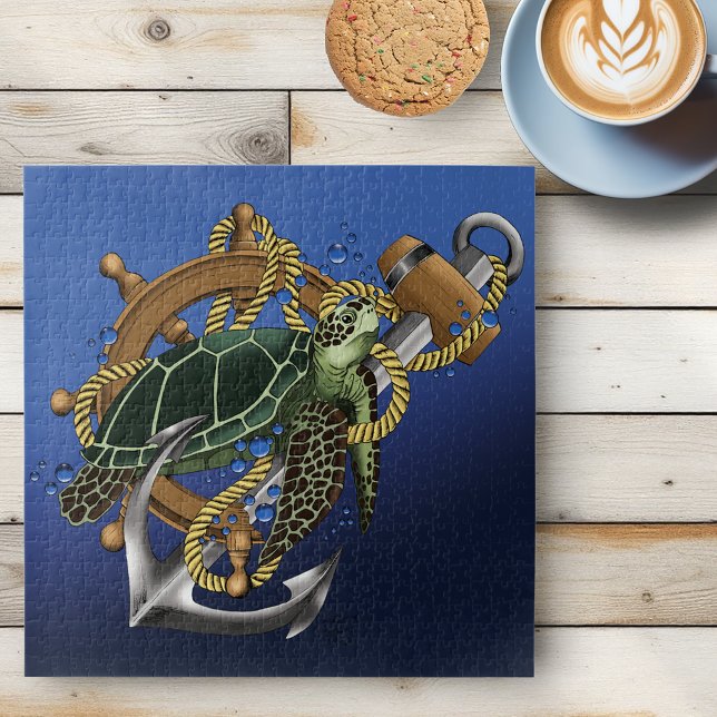  Sea Turtle Green Blue Jigsaw Puzzle (Creator Uploaded)