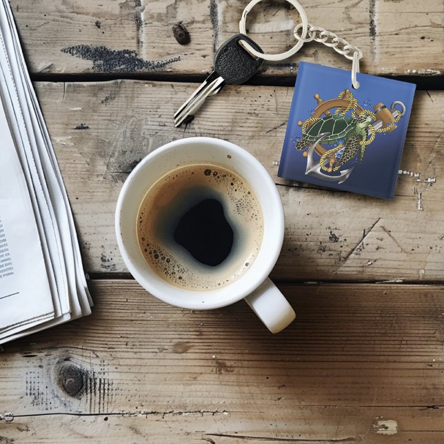 Sea Turtle Green Blue Key Ring (Creator Uploaded)