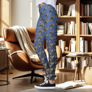 Sea Turtle Green Blue Leggings