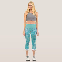 Sea Turtle Green High Waisted Capris