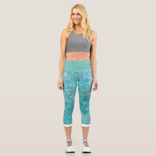 Sea Turtle Green High Waisted Capris