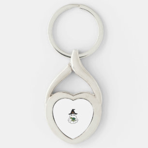 Sea Turtle Halloween Ghost Witch Hat Animal Lovers Key Ring