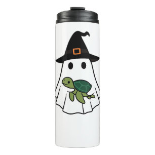 Sea Turtle Halloween Ghost Witch Hat Animal Lovers Thermal Tumbler