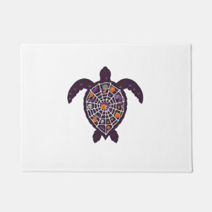 Sea Turtle Halloween Spider-web Pumpkin Ghost Hall Doormat