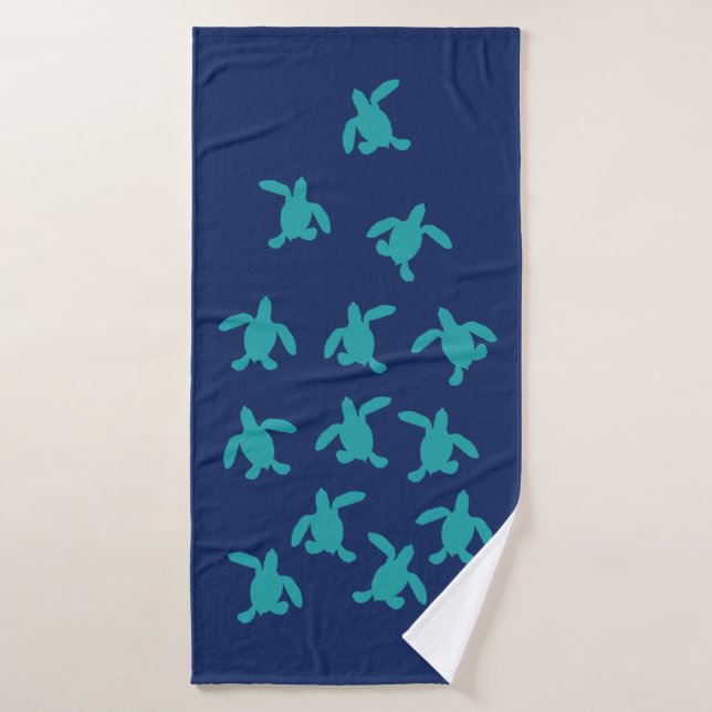 Sea Turtle Hatchlings Bath Towel (Bath Towel)