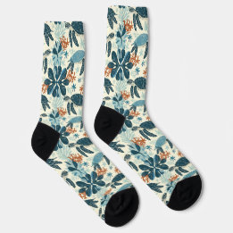 Sea Turtle Hawaiian Beach Vibes Socks