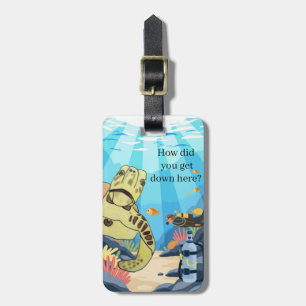 Sea Turtle How Did You Get Down Here Mini Luggage Tag