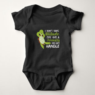 Sea Turtle I Don't Have Attitude Turtle Lovers Baby Bodysuit