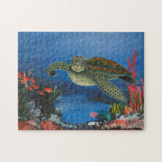 Sea Turtle In Paradise Puzzle