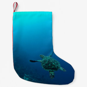 SEA TURTLE IN WATER SMALL CHRISTMAS STOCKING