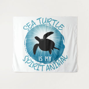 Sea Turtle Is My Spirit Animal Tapestry