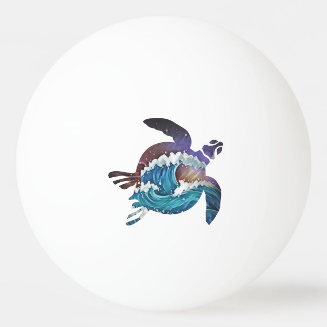 Sea Turtle Japanese Waves Golf Balls Golf Ball Mar (Front)