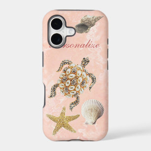 Sea Turtle Jewel Print, Starfish & Sea Shells