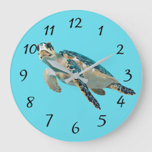 Sea Turtle Large Clock