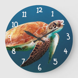 Sea Turtle Large Clock