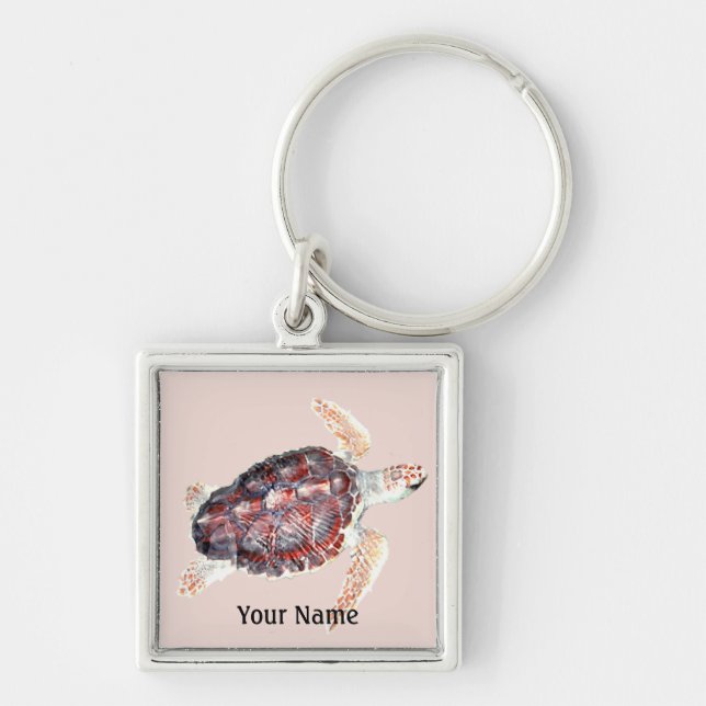 Sea Turtle Loggerhead Keychain (Front)