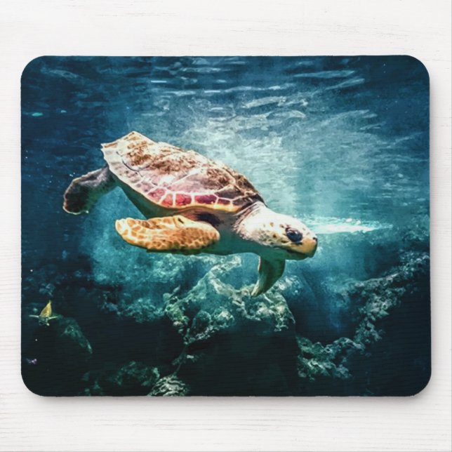 Sea Turtle Loggerhead  Mouse Pad (Front)