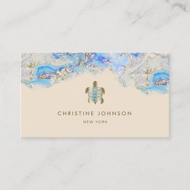 sea turtle logo business card (Front)