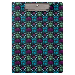 Sea Turtle & Lotus Flower Pattern Clipboard