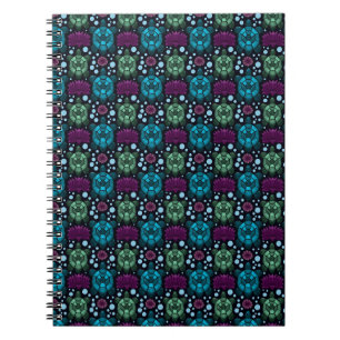 Sea Turtle & Lotus Flower Pattern Notebook