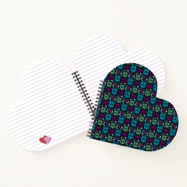 Sea Turtle & Lotus Flower Pattern  Notebook (Inside)