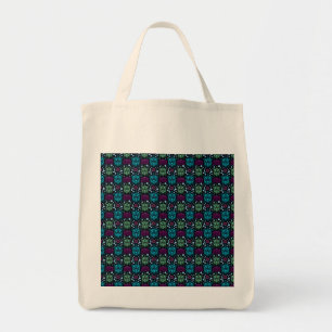 Sea Turtle & Lotus Flower Pattern Tote Bag
