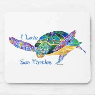 Sea Turtle Love a Turtle Mouse Pad