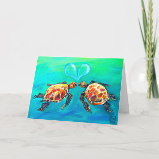 Sea Turtle Love Card