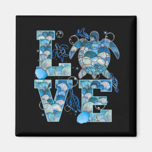 Sea Turtle Love Shirt Ocean Beach Animal Lovers Magnet