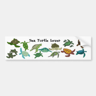 Sea Turtle Lover 2 bumper sticker
