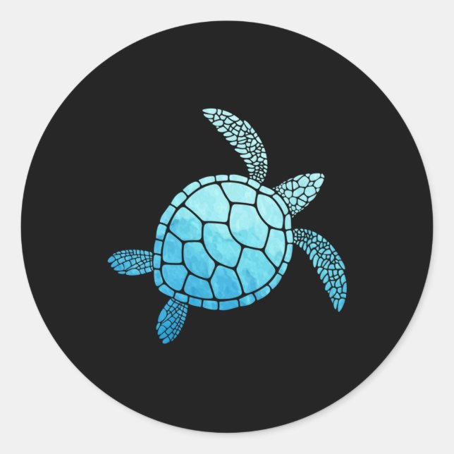 Sea Turtle Lover Animal Turtles Sealife Gift Idea Classic Round Sticker (Front)