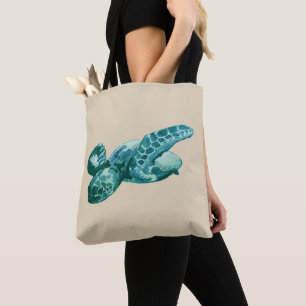 Sea Turtle Lover Beach Tote Bag