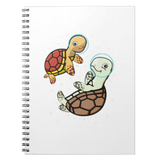 Sea Turtle Lover Kids Space Astronaut Sea Turtle Notebook