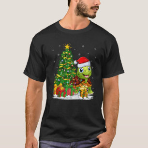 Sea Turtle Lover Xmas Family Matching Santa Turtle T-Shirt