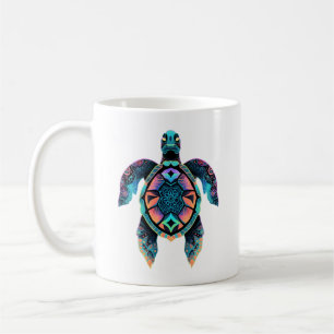 Sea Turtle Mandala Sea Ocean Animal Artwork Boho C Coffee Mug