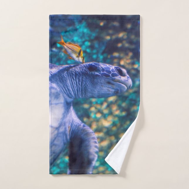 SEA TURTLE MANICURE HAND TOWEL (Hand Towel)