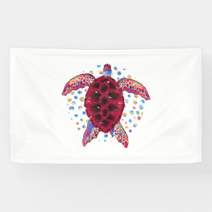 Sea turtle marine animal gift turtle banner