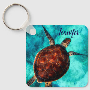 Sea Turtle Marine Life Key Ring