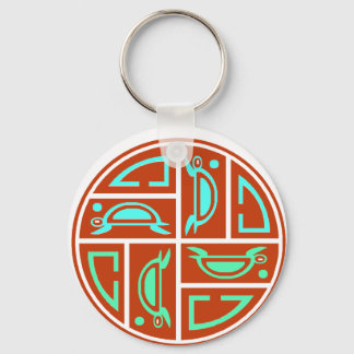 Sea Turtle Moon Cycle Key Ring