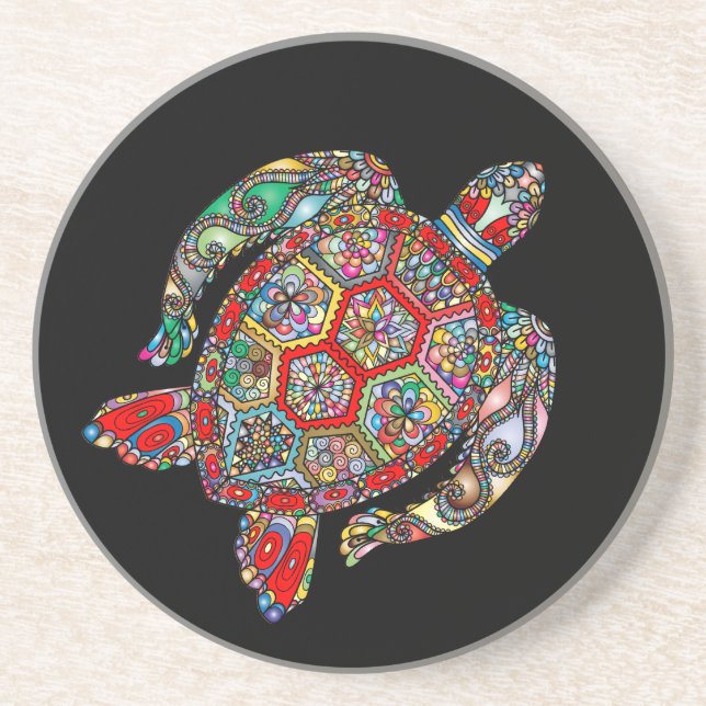 Sea Turtle Mosaic Coaster (Front)