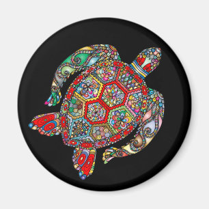 Sea Turtle Mosaic Magnet