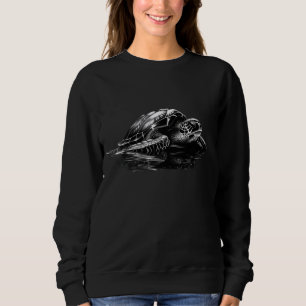 Sea Turtle Motif Animal Lover Ocean Safari Beach H Sweatshirt