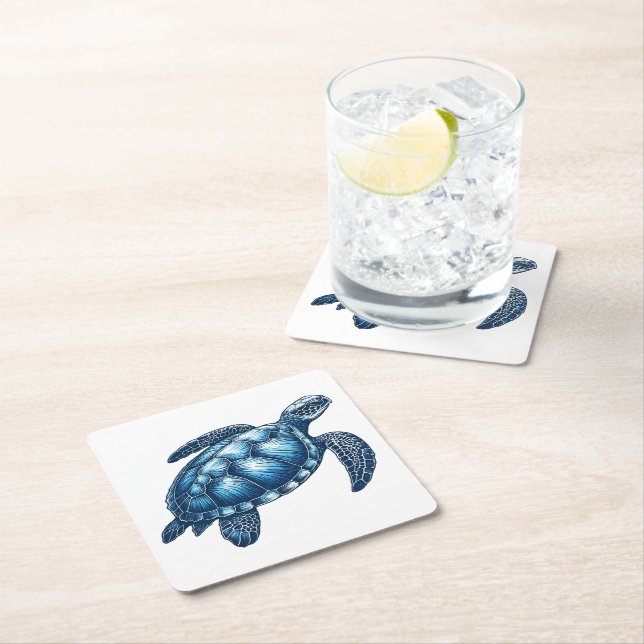 Sea Turtle Nautical Coaster (Insitu)