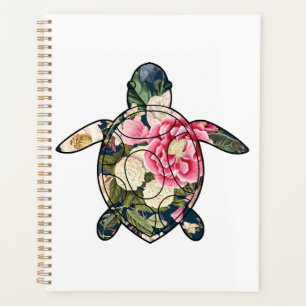 Sea Turtle navy floral Planner