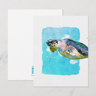 Sea Turtle Note Card for Any Occasion