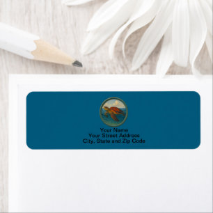 Sea Turtle Ocean Blue Address Labels