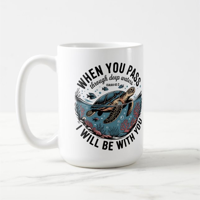 Sea Turtle Ocean Christian Coffee Mug (Left)